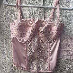 urban outfitters light pink corset